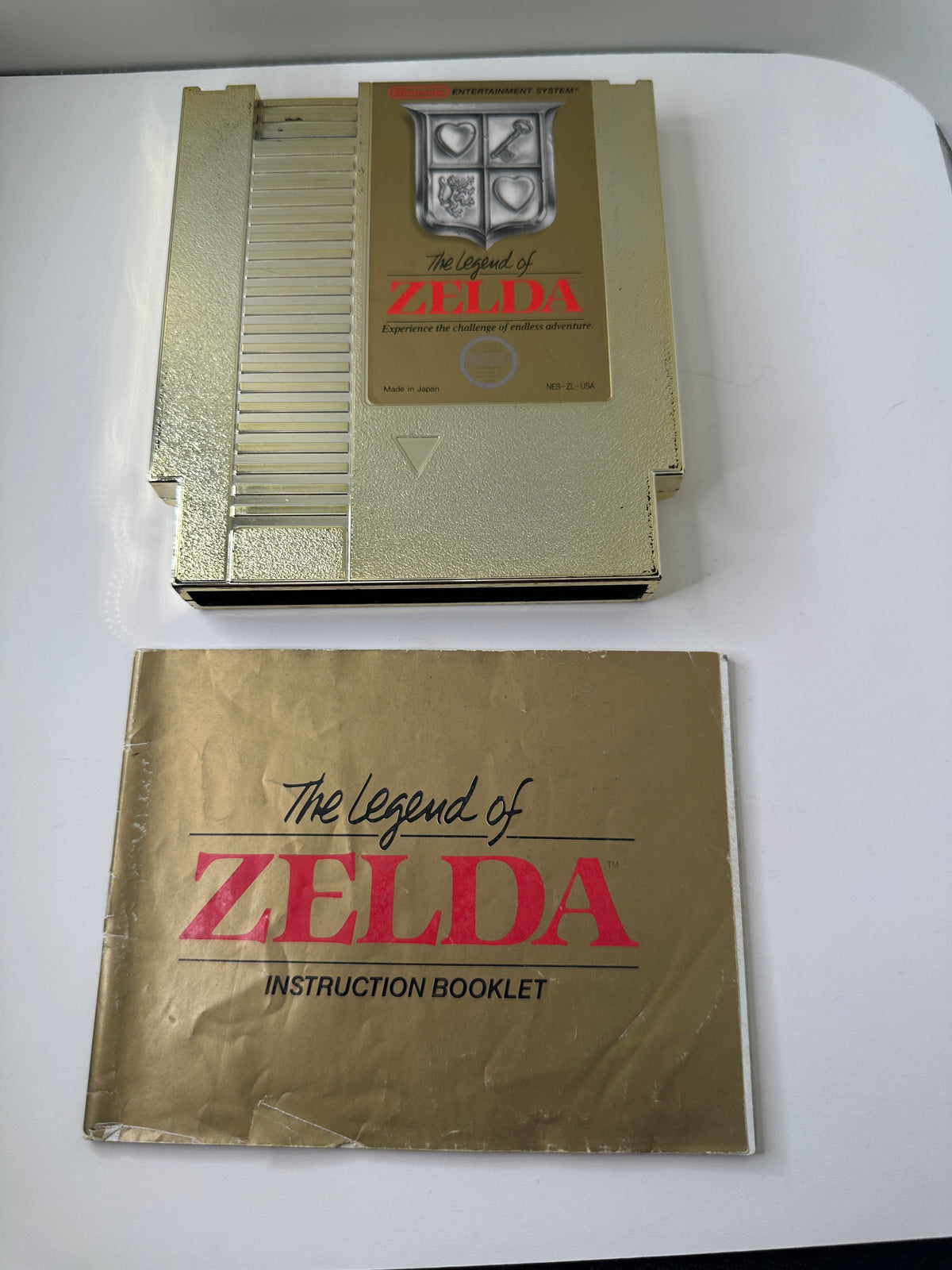 Legend of Zelda NES Gold Cartridge & Manual Nintendo Authentic