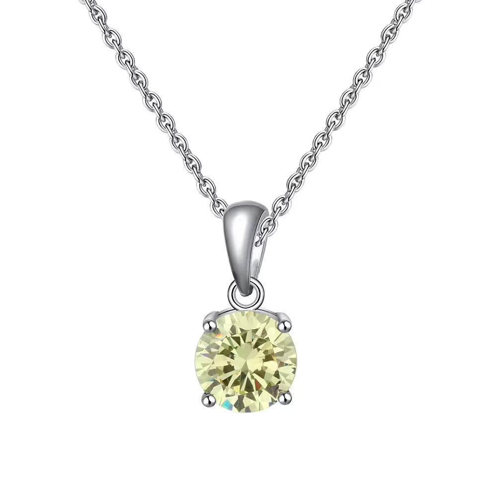 Birthstone Zodiac Stainless Steel Necklace - All 12 Months Available