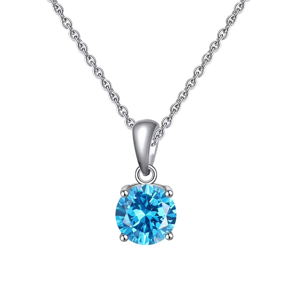 Birthstone Zodiac Stainless Steel Necklace - All 12 Months Available