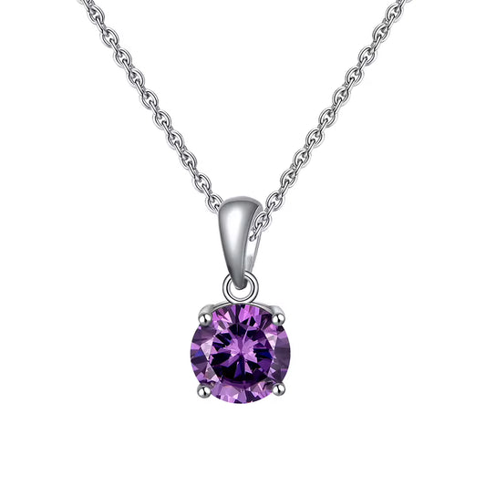 Birthstone Zodiac Stainless Steel Necklace - All 12 Months Available