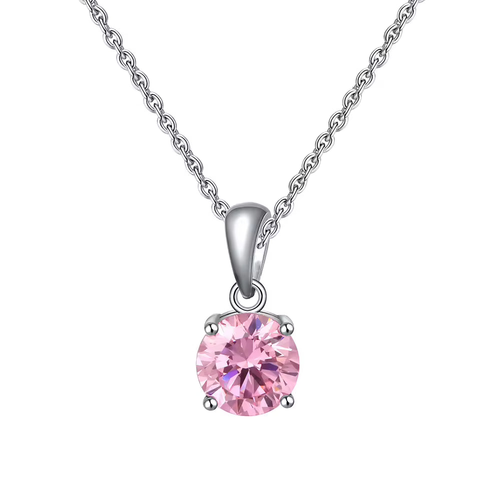 Birthstone Zodiac Stainless Steel Necklace - All 12 Months Available