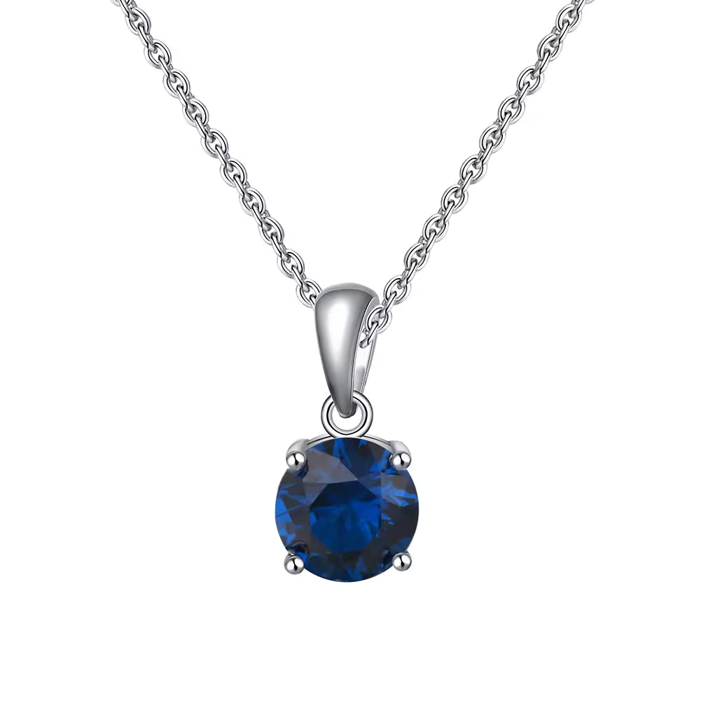 Birthstone Zodiac Stainless Steel Necklace - All 12 Months Available